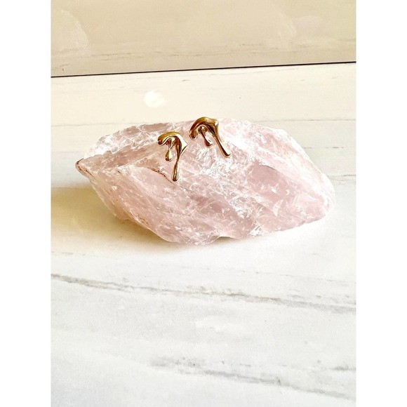 Nine12 Jewelry - 18K Gold Filled Abstract Artsy Boho Essential Whimsygoth Drip Design Earrings